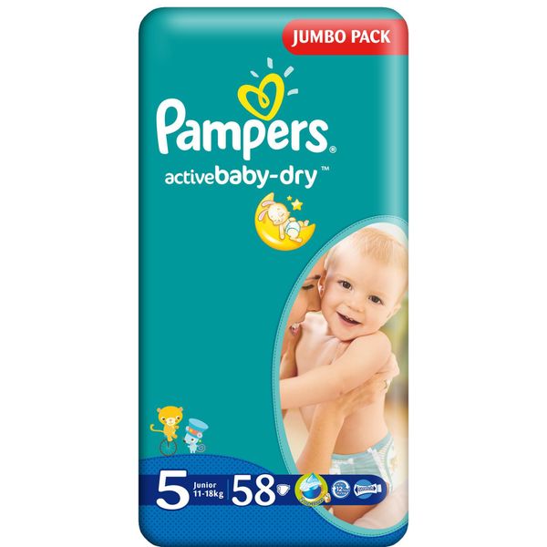 Pampers Подгузники Jumbo 5 11-18 kг, 58 шт ID999MARKET_5303528 фото